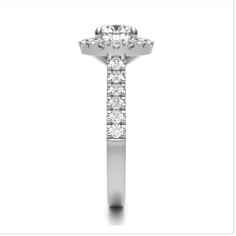 Side view of halo clearance engagement rings